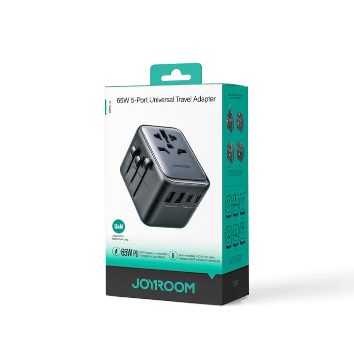 JOYROOM JR-TCW02 65W Universal Travel Adapter - Tic Tac