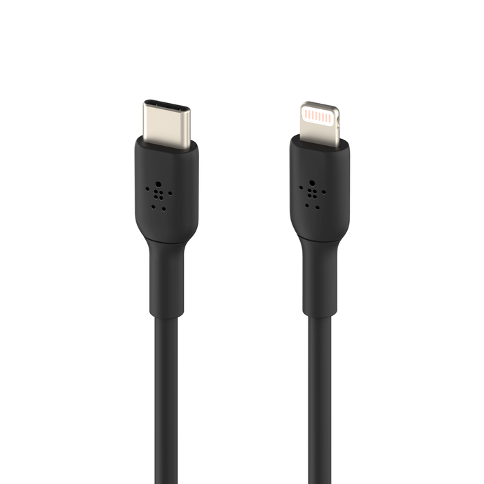 كابل BoostCharge USB-C إلى Lightning (1 متر / 3.3 قدم، أبيض وأسود)