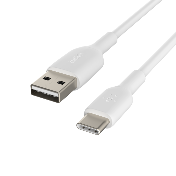 بلكين CAB001bt1MWH كابل USB-C إلى USB-A (1 متر / 3.3 قدم، أبيض)