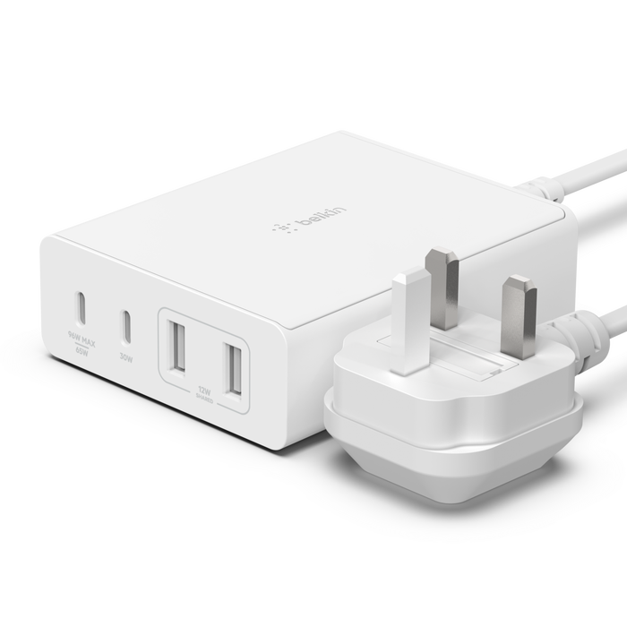 Belkin WCH010vfBK BoostCharge PRO 108W 4- Ports GaN Charger 2x 2M cable