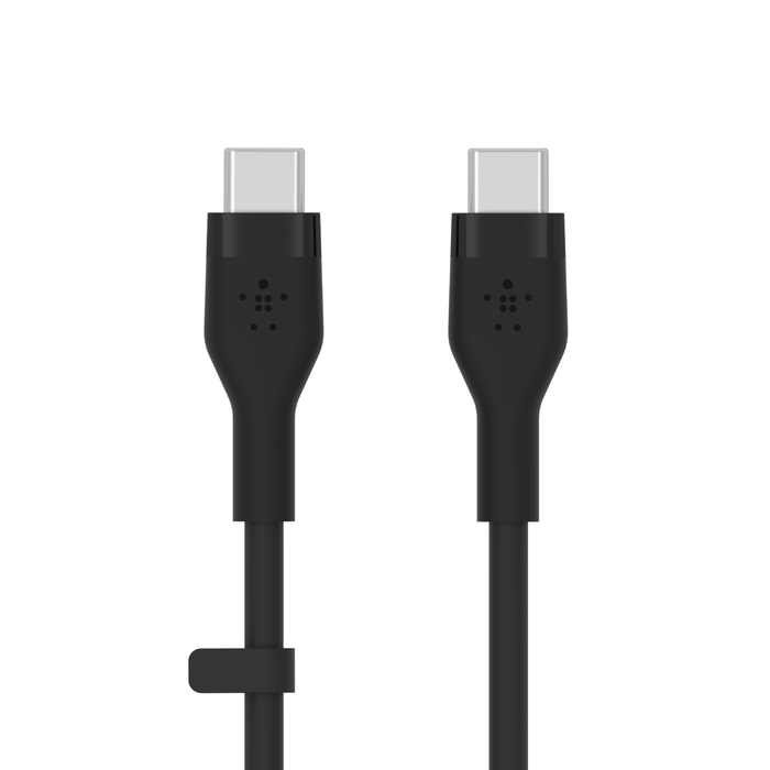 Belkin CAB009bt3MBK BoostCharge Flex USB-C to USB-C Silicone Cable, 3M, Black and White