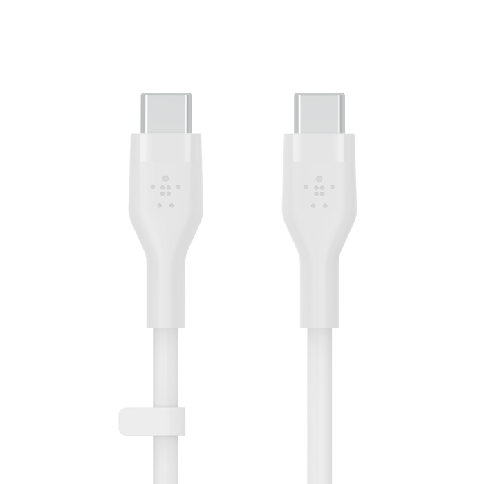 Belkin CAB009bt3MBK BoostCharge Flex USB-C to USB-C Silicone Cable, 3M, Black and White