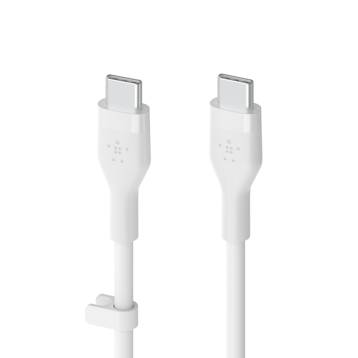 Belkin CAB009bt3MBK BoostCharge Flex USB-C to USB-C Silicone Cable, 3M, Black and White