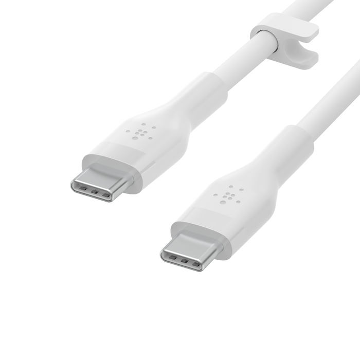 Belkin CAB009bt3MBK BoostCharge Flex USB-C to USB-C Silicone Cable, 3M, Black and White