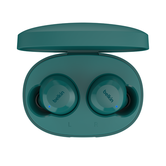 Belkin AUC009btTE SOUNDFORM BOLT True Wireless Earbuds, Teal and White