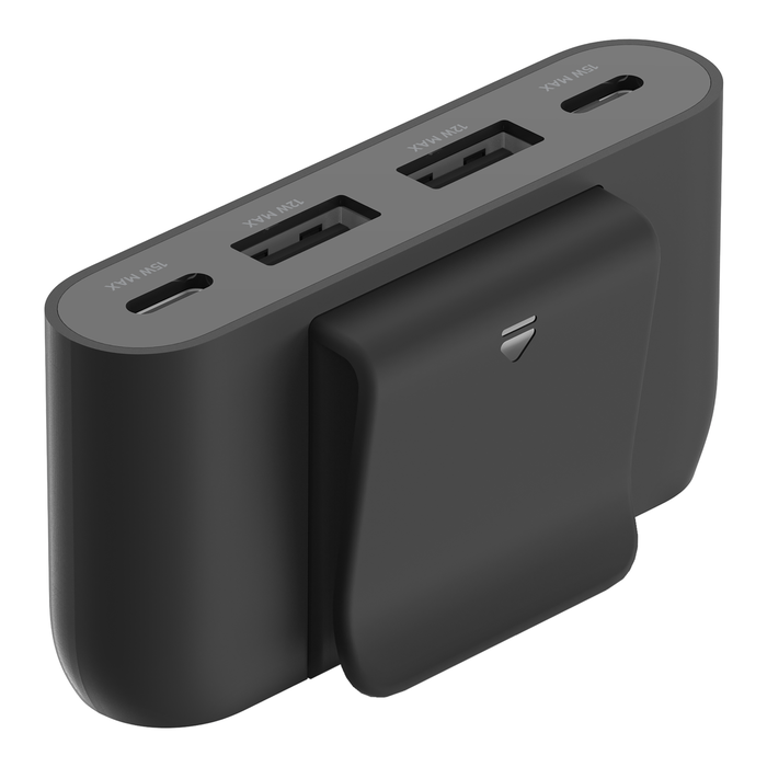 Belkin BUZ001bt2MBKB7 4-Port USB Power Extender, 2xUSB-C, 2xUSB-A Ports, 2m