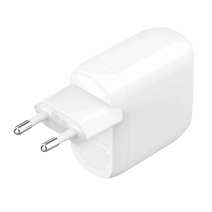 Belkin WCB010vfWH BoostCharge Dual 30W USBC PD Wall Charger 60W