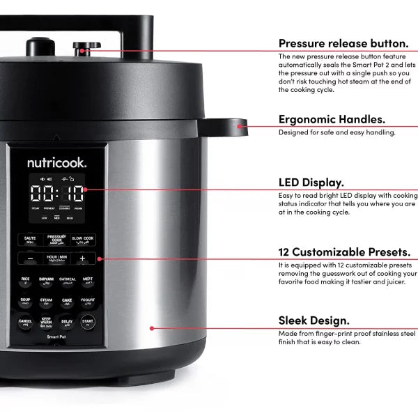 Nutricook Smart Pot 2 Silver, 8L, NC-SP208A