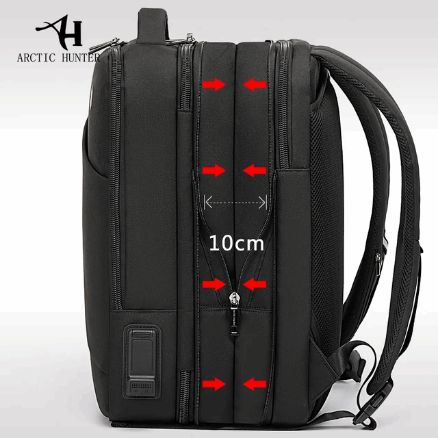 Arctic Hunter Expandable Laptop and Travel backpack Model Number: B00345 - Tic Tac