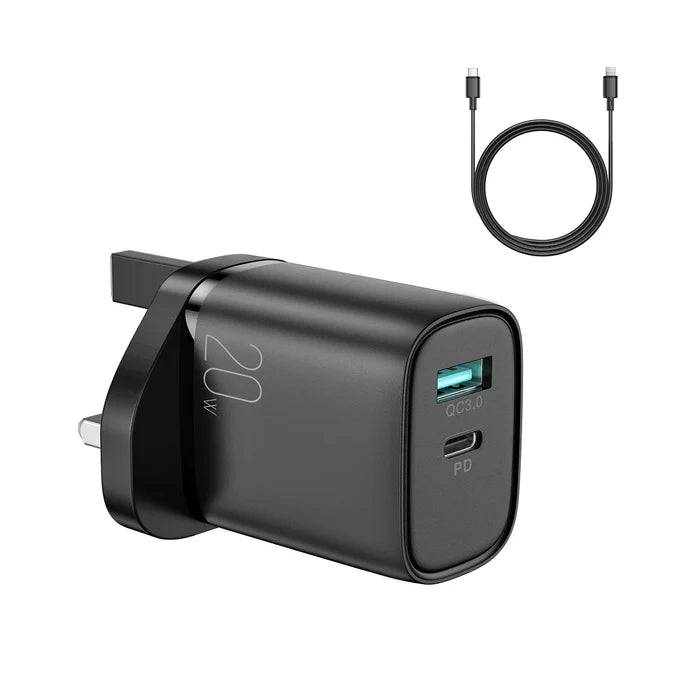 L-QP2011 20W Dual-Port (QC3.0+PD) Fast Charger - Tic Tac