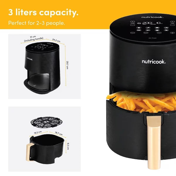 Nutricook Air Fryer Mini Black, NC-AF103K