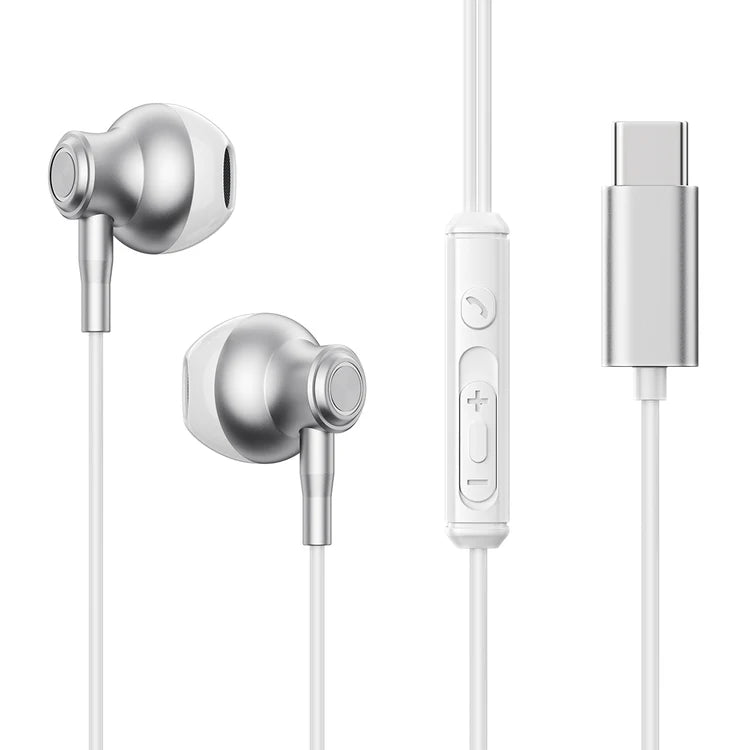 JR-EC07 TYPE-C Series Half In-Ear Wired Earphones - Tic Tac