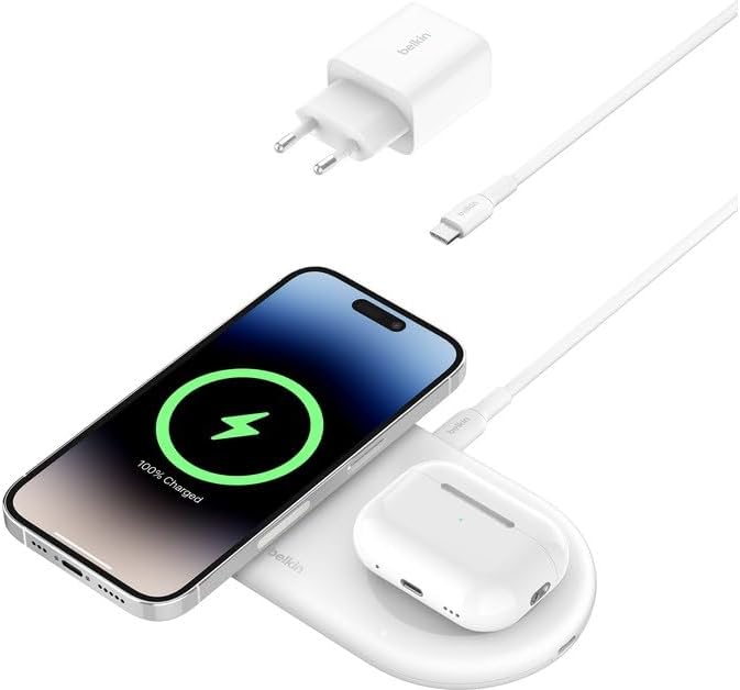 2 - in - 1 Wireless Charging Station with Qi2 (15W) - Tic Tac - Wireless Chargers