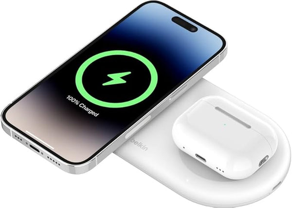 2 - in - 1 Wireless Charging Station with Qi2 (15W) - Tic Tac - Wireless Chargers