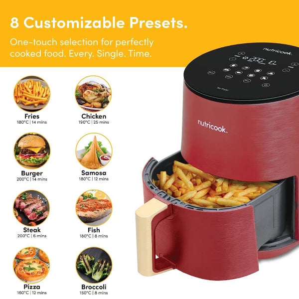 Nutricook Air Fryer Mini Red, 3.3L, NC-AF103R