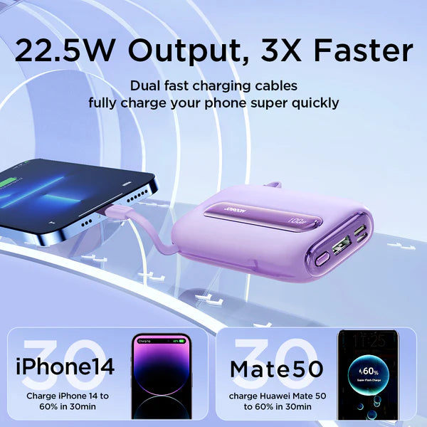 22.5W Power Bank with Multi-Cable Outputs JR-L012 Plus - Tic Tac