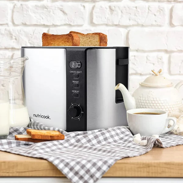 Nutricook 2 Slice Stainless Steel LED Digital Nutricook 2 Slice Stainless Steel LED Digital Toaster, 800 WattNutricook 2 Slice Stainless Steel LED Digital Toaster, 800 Watt, 800 Watt