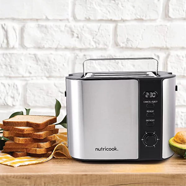 Nutricook 2 Slice Stainless Steel LED Digital Nutricook 2 Slice Stainless Steel LED Digital Toaster, 800 WattNutricook 2 Slice Stainless Steel LED Digital Toaster, 800 Watt, 800 Watt