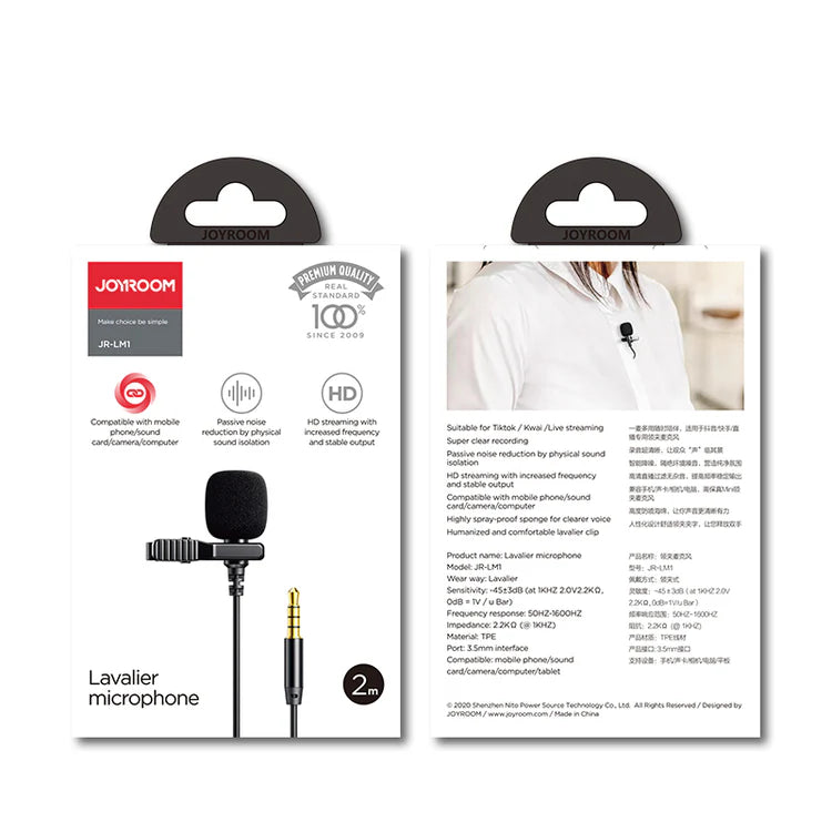 JR-LM1 Lavalier Microphone - Tic Tac