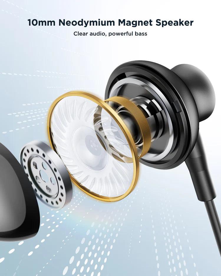 JR-EC07 TYPE-C Series Half In-Ear Wired Earphones - Tic Tac