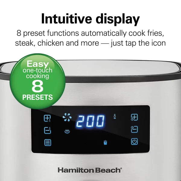 Hamilton Beach Digital Air Fryer With Nonstick Basket 5.6L, 1700 Watt, 35075-ME