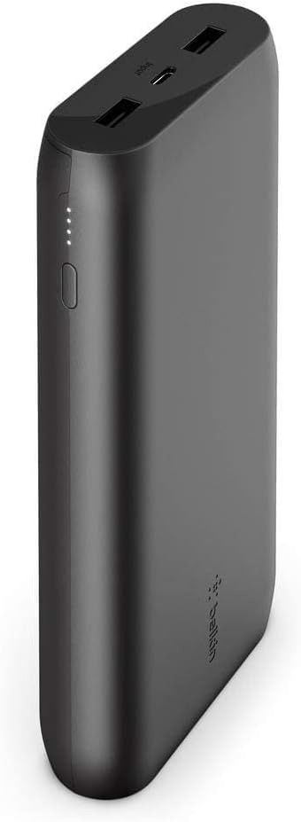 Belkin BPB003btBK 20K Power Bank with Dual USBA , USB-C IN, Black - Tic Tac