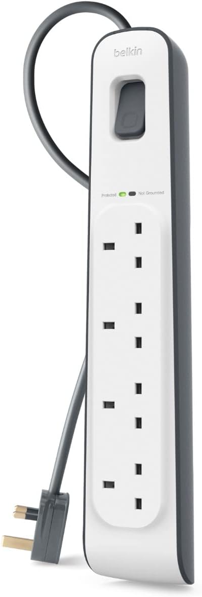 Belkin BSV400af2M 4-Outlet Surge Protection Strip with 2M Power Cord