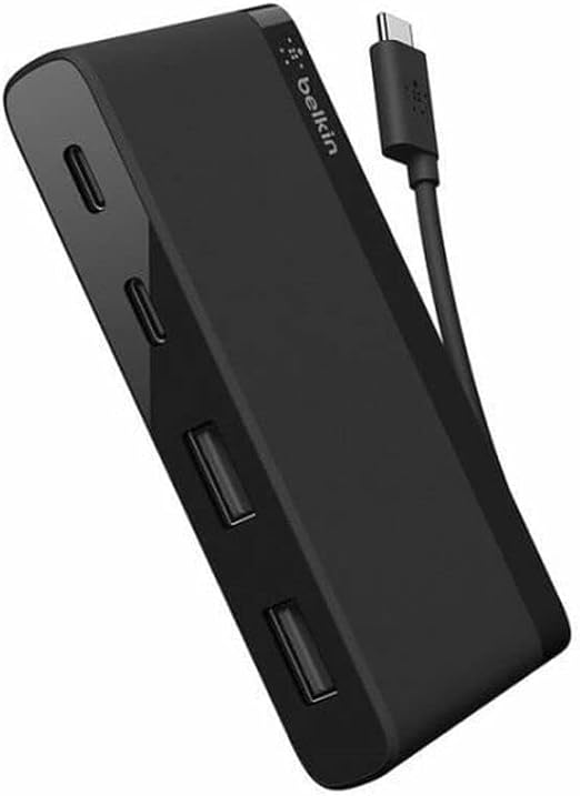 Belkin F4U090btBLK USB-C 4-Port Mini Hub