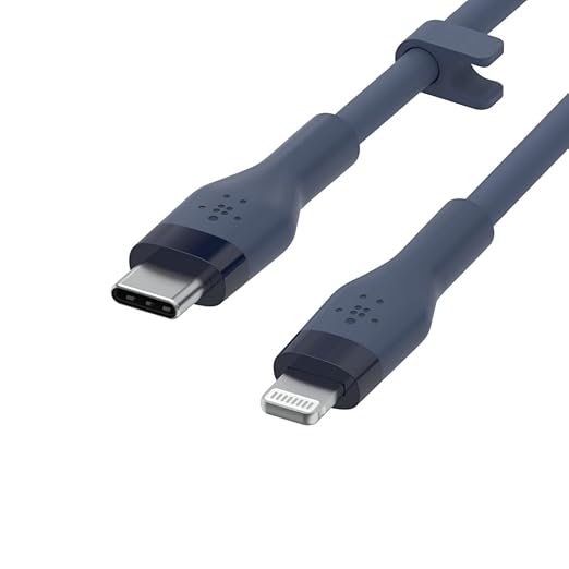 Belkin BOOST Flex USB-C Silicone Cable with Lightning Connector, 1M