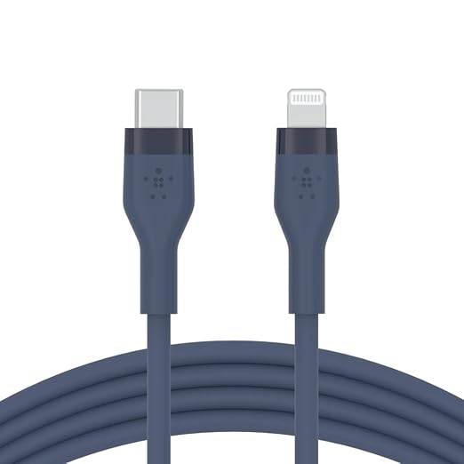 Belkin BOOST Flex USB-C Silicone Cable with Lightning Connector, 1M