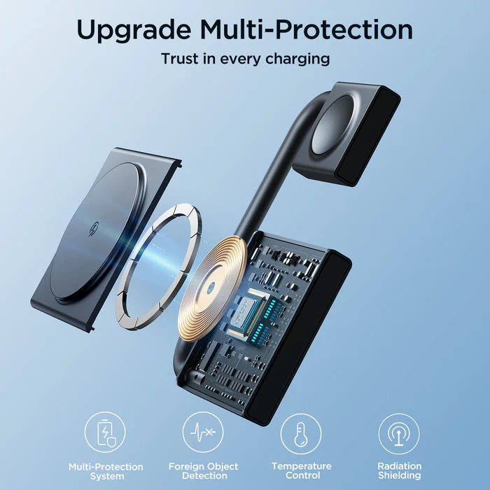 JR-WQN05 2 in 1 Foldable Wireless Charger - Tic Tac