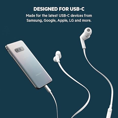 سماعات بيلكين G3H0002btWHT SOUNDFORM™ مع موصل USB-C، أبيض