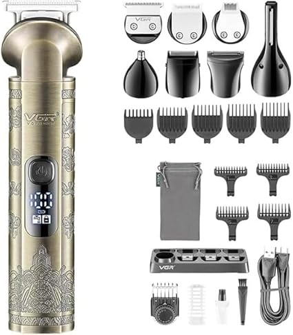 VGR V-109 Waterproof IPX6 6 in 1 Professional Set Hair Beard Trimmer Clipper Shaver Nose Trimmer Mesin Gunting Rambu - Tic Tac