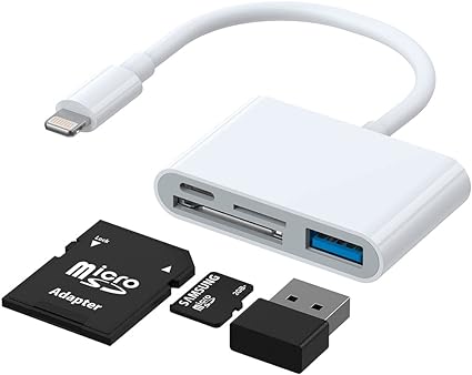 S-H142 Lightning to USB OTG card reader 7cmwhite - Tic Tac