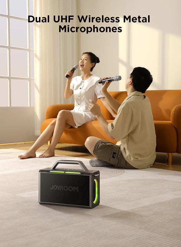 Pies Series JR-MW03 Dual Mic Wireless Speaker-Black - Tic Tac