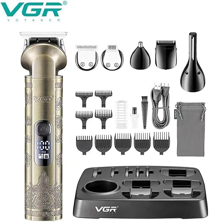 VGR V-109 Waterproof IPX6 6 in 1 Professional Set Hair Beard Trimmer Clipper Shaver Nose Trimmer Mesin Gunting Rambu - Tic Tac