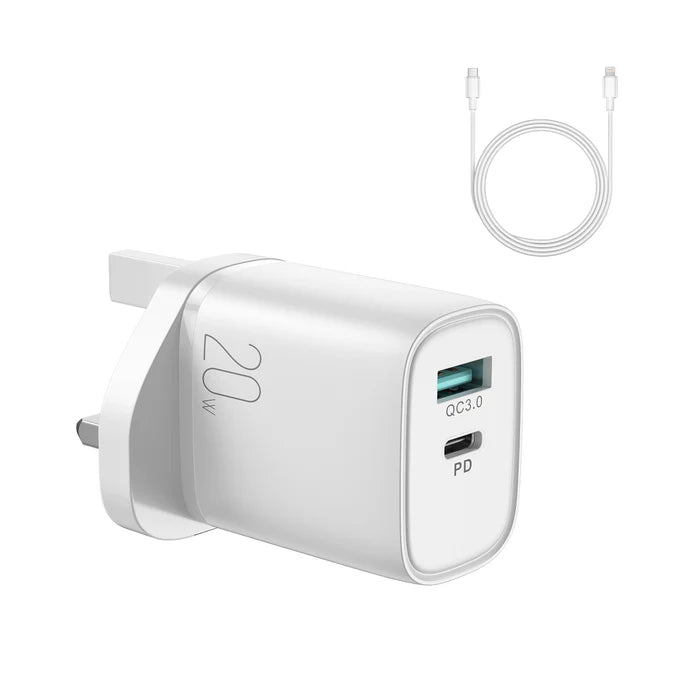 L-QP2011 20W Dual-Port (QC3.0+PD) Fast Charger - Tic Tac