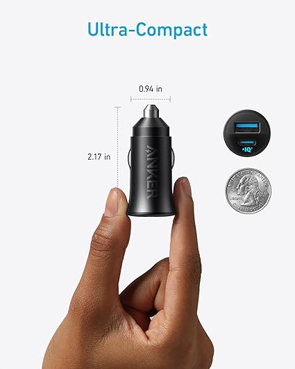 A2741H11 Anker Car Charger (30W, 2 Ports) - Tic Tac