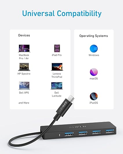 8309G11 Anker USB-C Data Hub(4-in-1, 5Gbps) - Tic Tac