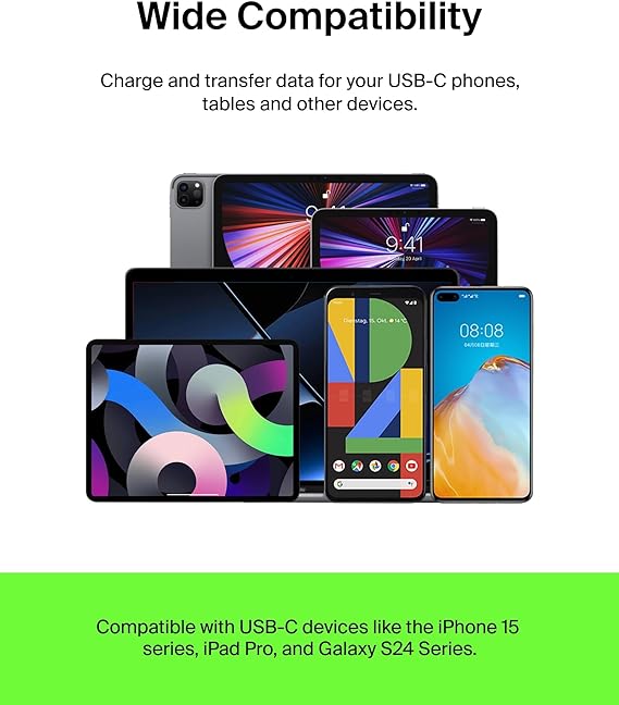 كابل Belkin BoostCharge USB-C (1 متر/3.3 قدم)، كابل USB-C إلى USB-A، كابل USB من النوع C لسلسلة iPhone 15، Samsung Galaxy S24، S24+، Note20، Pixel 8، Pixel 7، iPad Pro، Nintendo التبديل، وأكثر - أسود