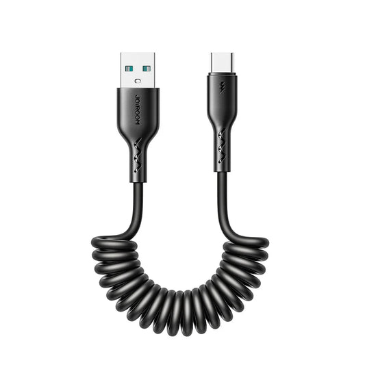 USB- A to Type -C / USB- A to  iPhone  Coiled Data Cable - Tic Tac