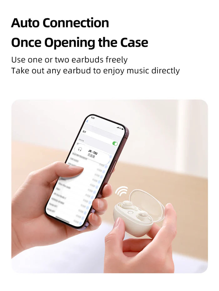 JR-TS3 True Wireless Sleep Earbuds - Tic Tac