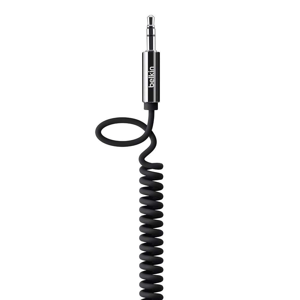 Belkin AV10126cw06-BLK MIXIT?™ Coiled 3.5mm Aux Cable, 1.8m