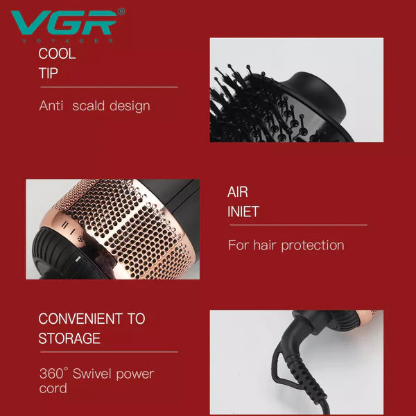 VGR V-492 Hot Air Brush For Women - Tic Tac