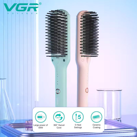 VGR V-592 Hair Straightening Brush 59W, Hair Straightening Comb For Women - Tic Tac