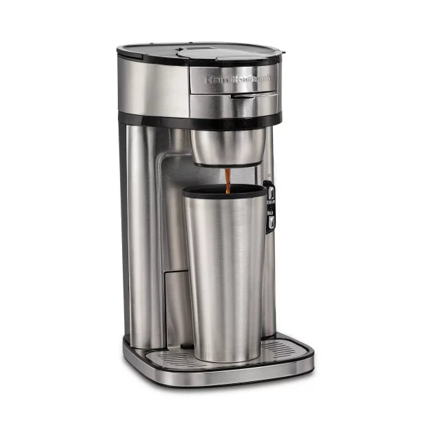 Hamilton Beach Scoop Single Serve Coffee Maker, Stainless Steel, 49981-SAU