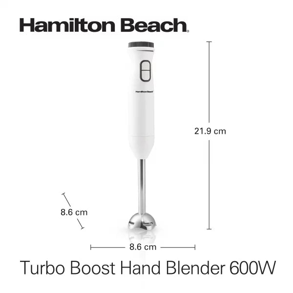 Hamilton Beach Turbo Boost Hand Blender 600W, HB6040-ME