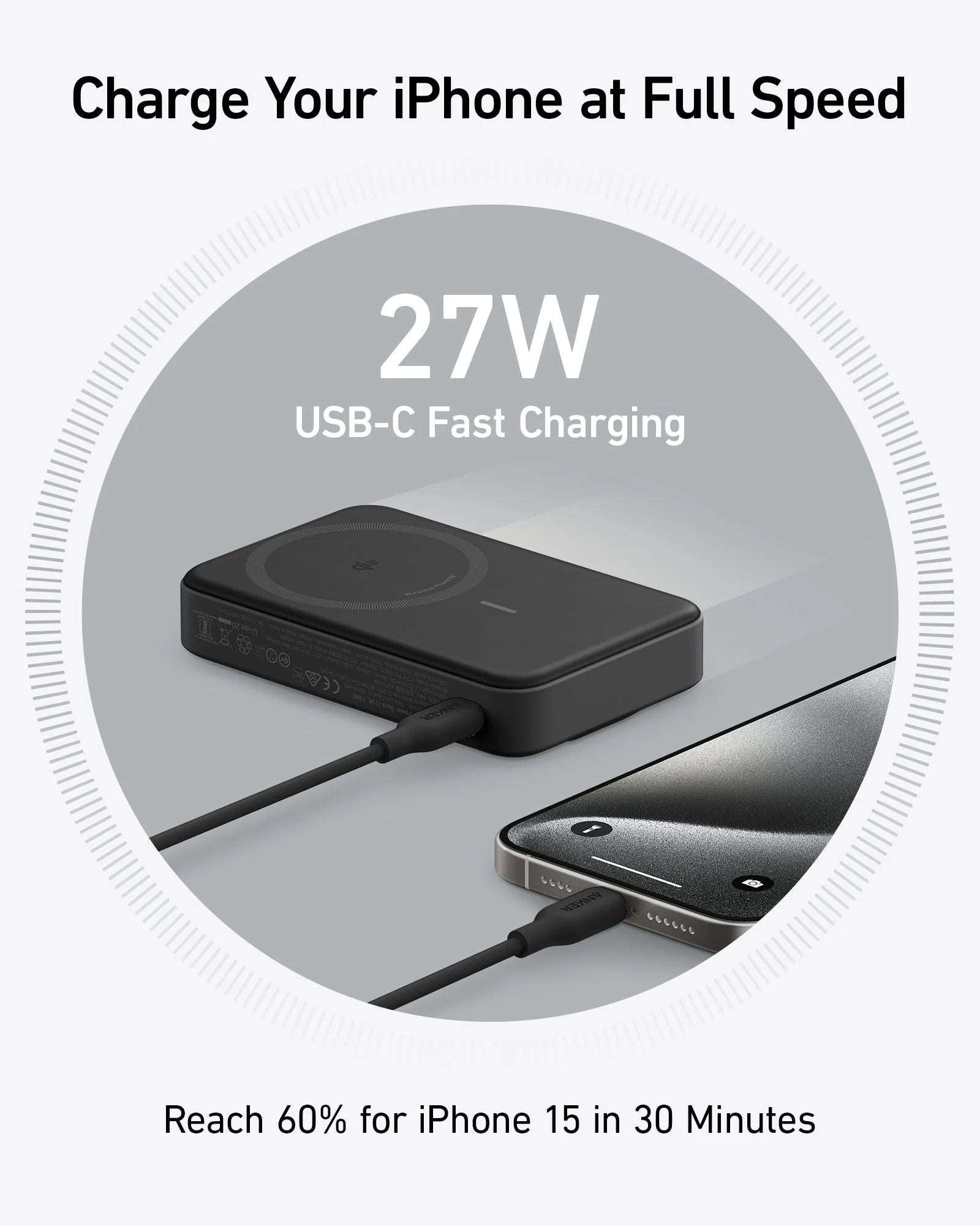 A1654H11 Anker MagGo Power Bank (10K) - Tic Tac - Wireless Chargers