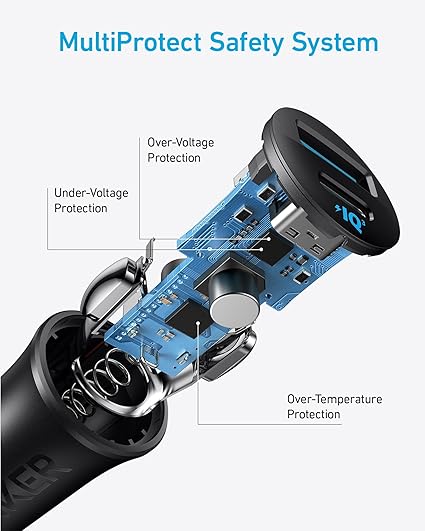 A2741H11 Anker Car Charger (30W, 2 Ports) - Tic Tac - Car Charger