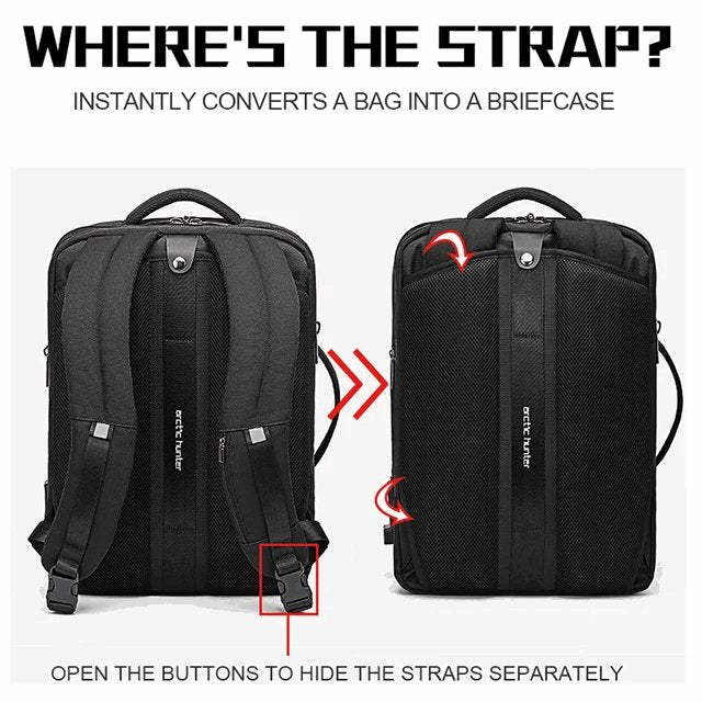 Arctic Hunter Expandable Laptop and Travel backpack Model Number: B00345 - Tic Tac - backpack